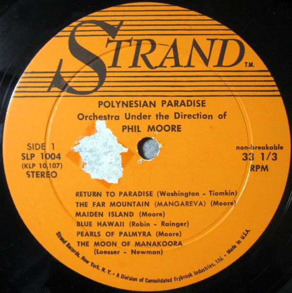 Phil Moore And His Orchestra : Polynesian Paradise (LP)