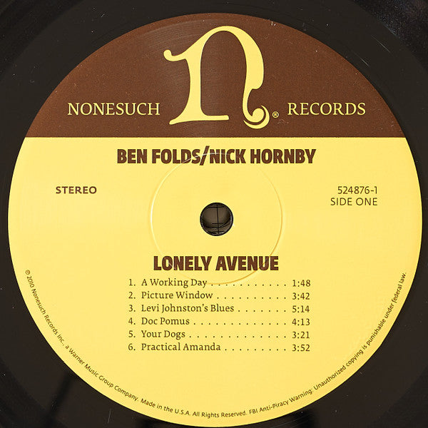 Ben Folds / Nick Hornby : Lonely Avenue (LP, Album, 180 + CD, Album)