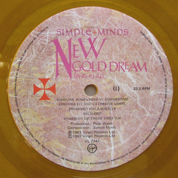 Simple Minds : New Gold Dream (81-82-83-84) (LP, Album, Ltd, Gol)