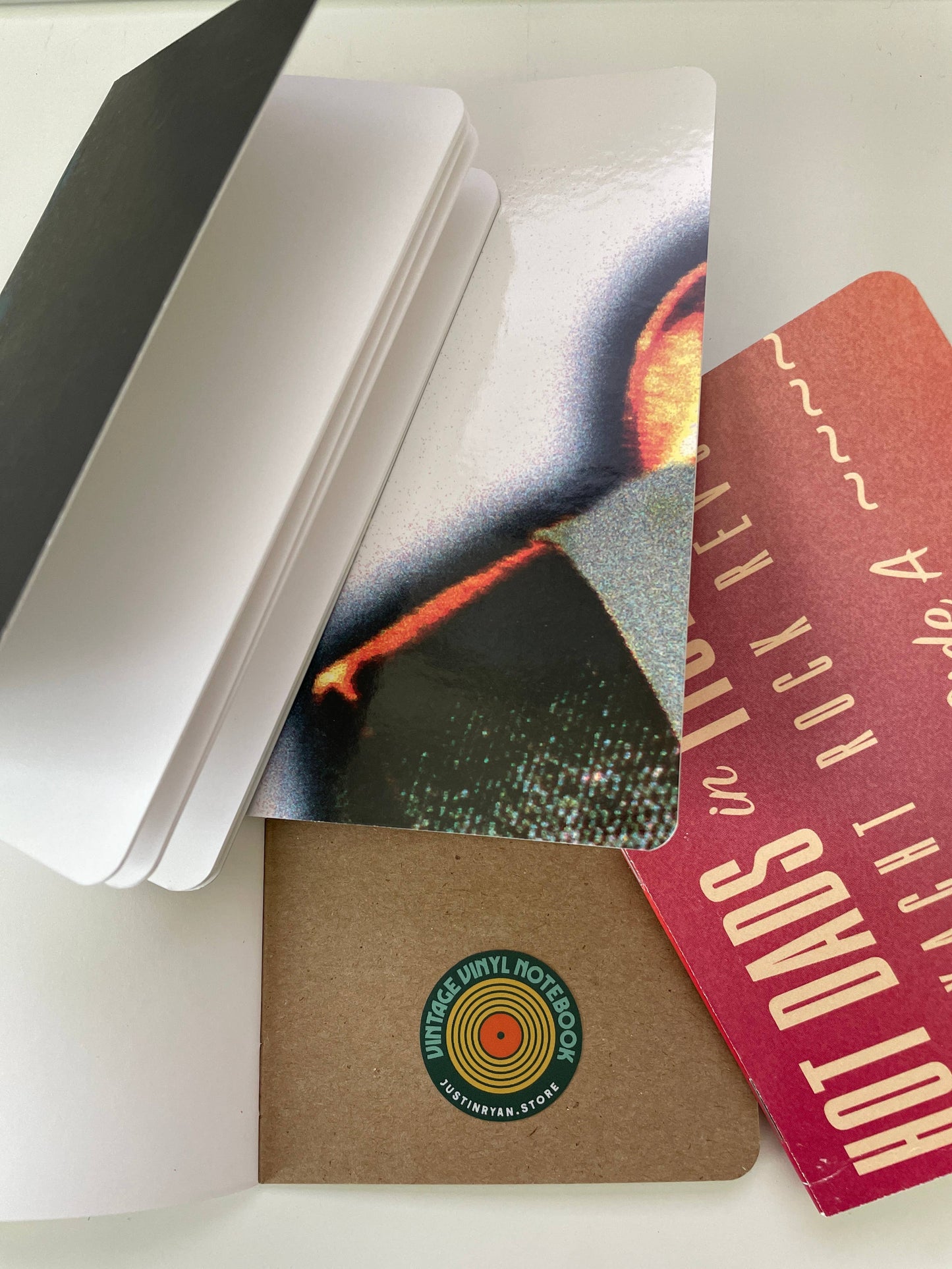 Vintage Vinyl Notebook - 32 page memo book: Lined