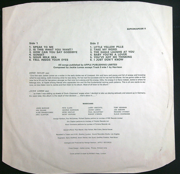 Jackie Lomax : Is This What You Want? (LP, Album)