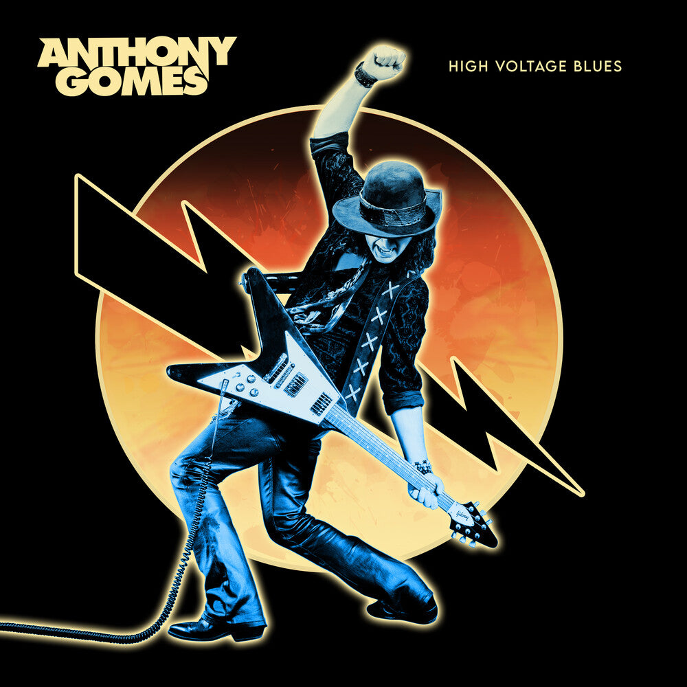the album cover for Anthony Gomes - High Voltage Blues