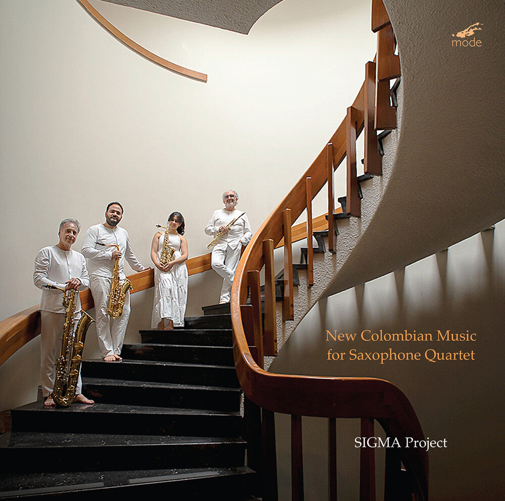 the album cover for Sigma Project - New Colombian Music For Saxophone Qrt
