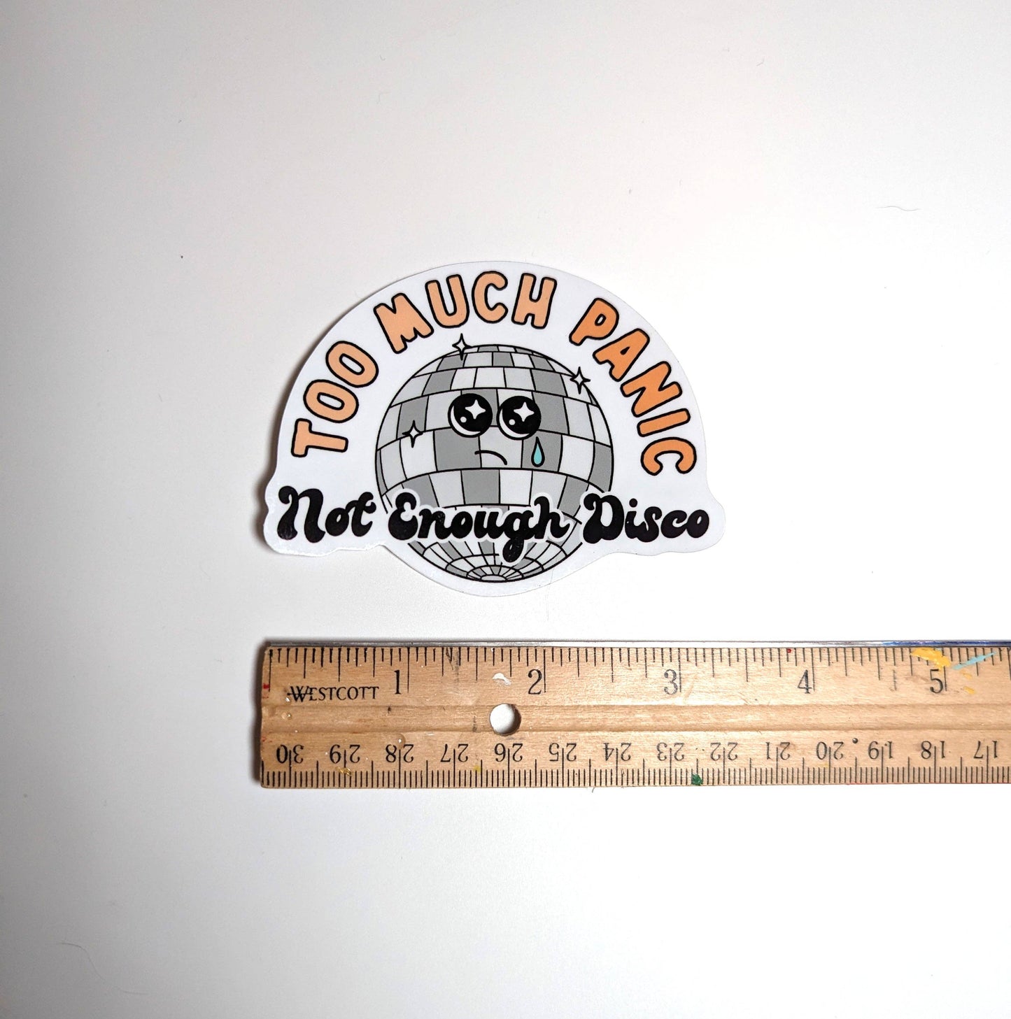 Too Much Panic Not Enough Disco Sticker