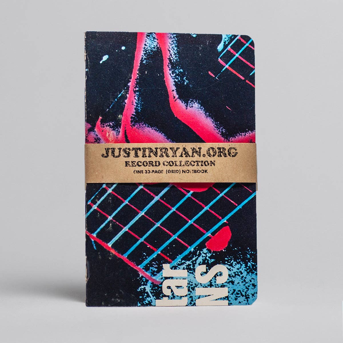 Vintage Vinyl Notebook - 32 page memo book: Lined