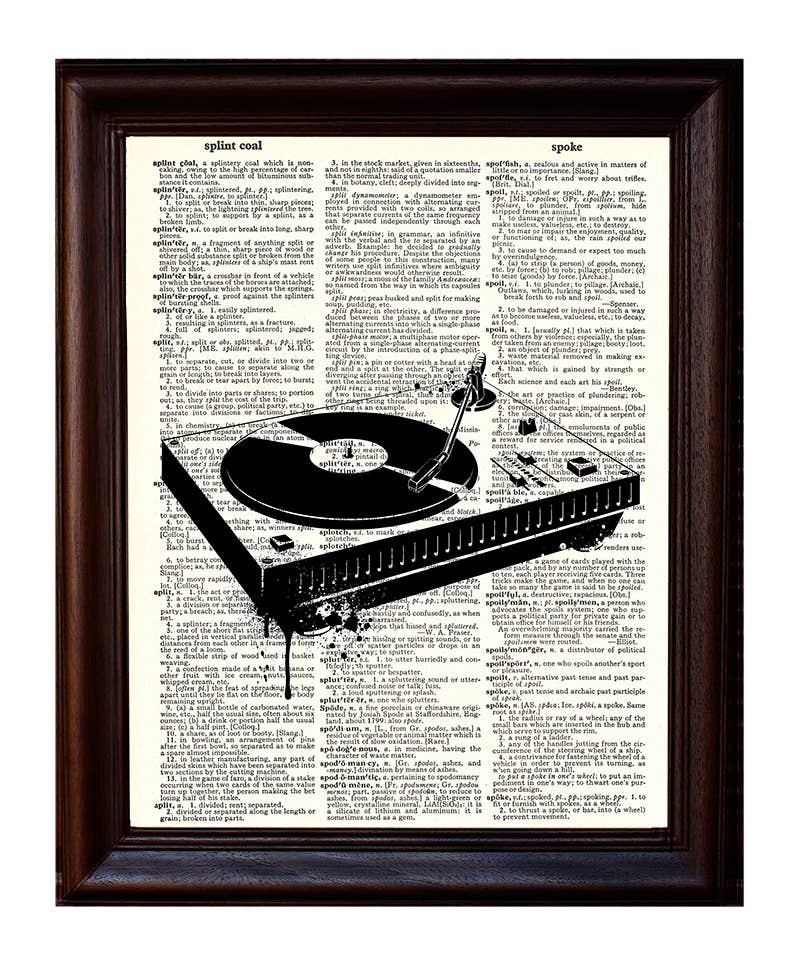 Turntable Dictionary Print