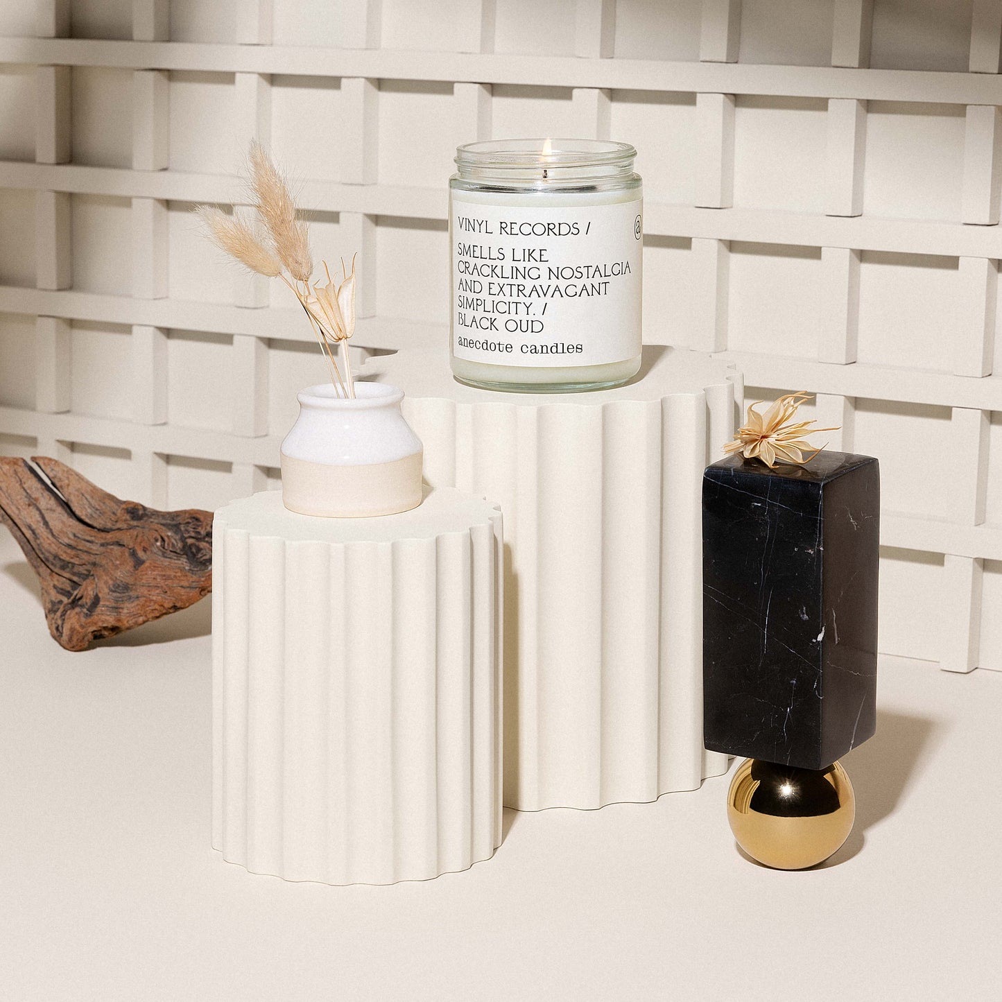 Vinyl Records (Black Oud) Candle: 9 oz Boxed Tumbler