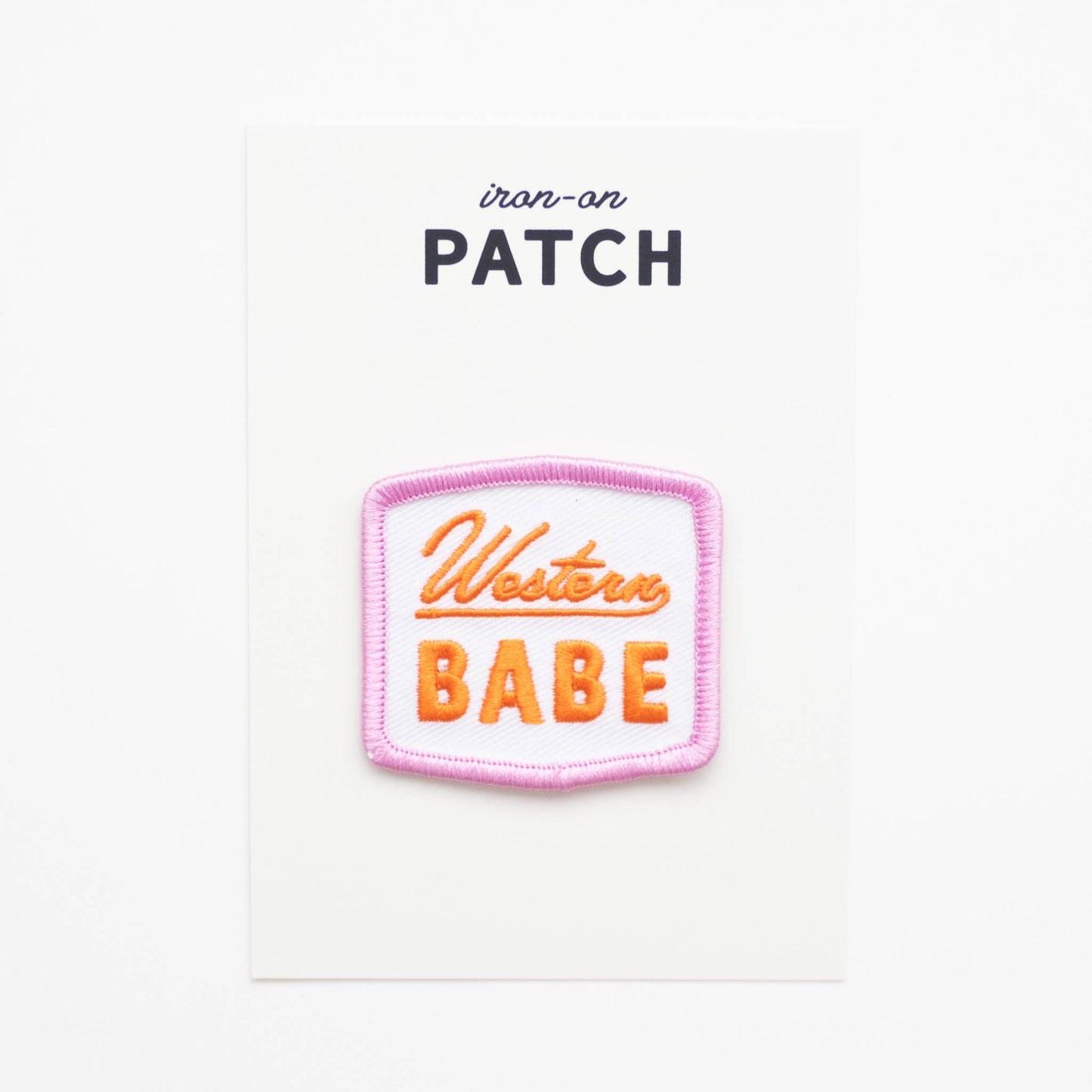 Western Babe Embroidered Iron on Patch: No