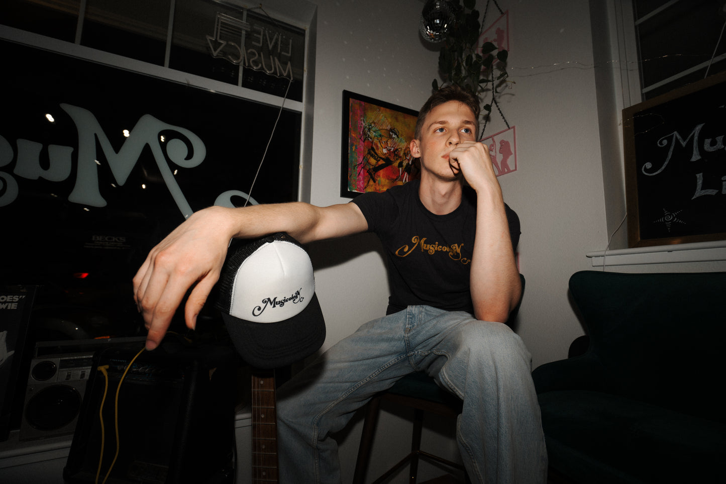 Black and Gold Logo Tee