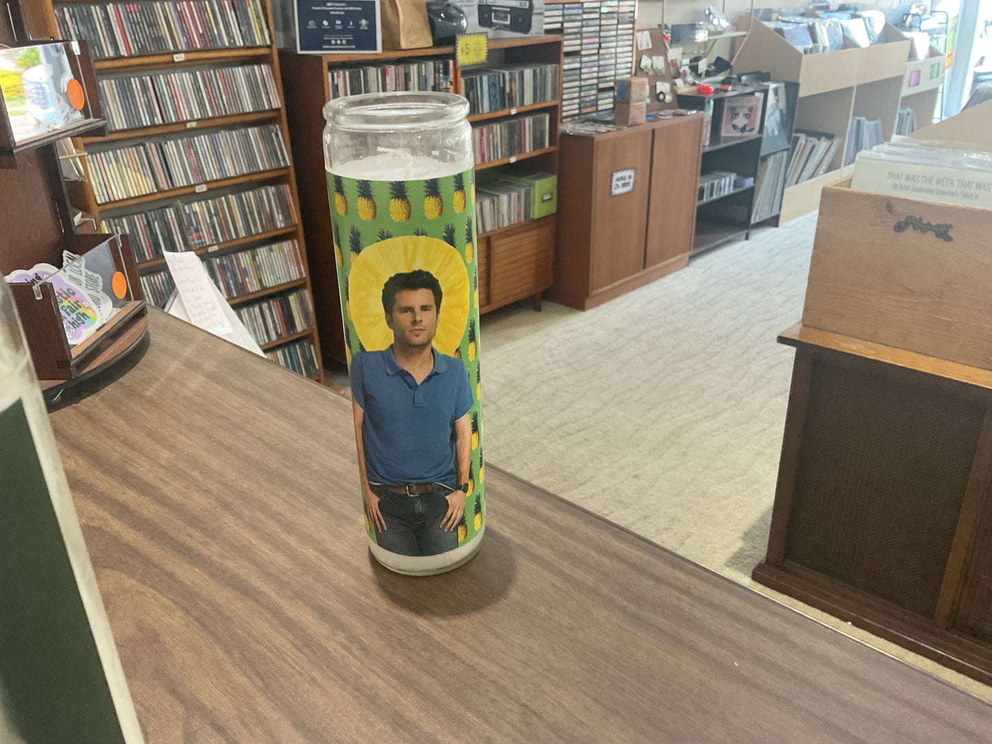 Pineapple and Character Candle
