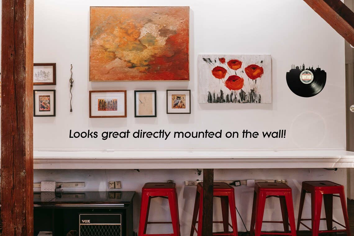 Seattle Skyline Records Redone Label Vinyl Record Art