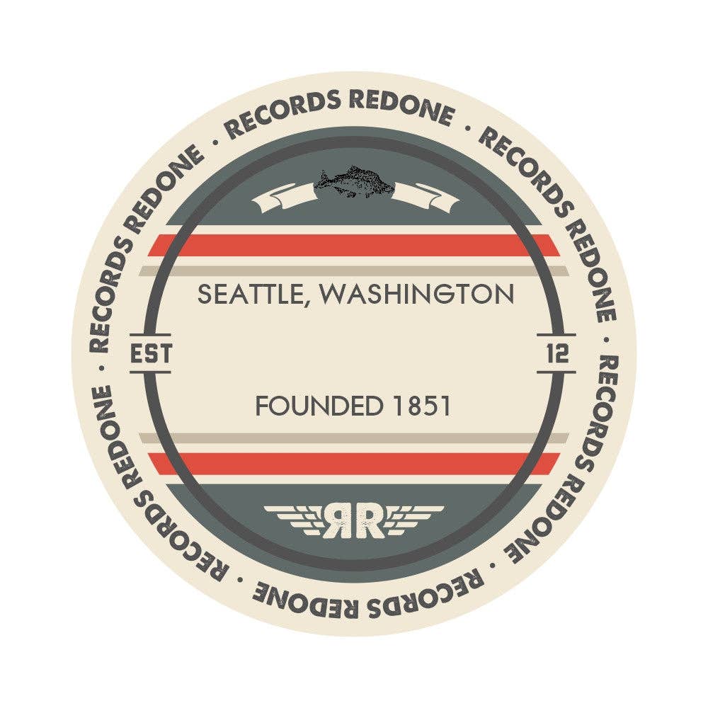 Seattle Skyline Records Redone Label Vinyl Record Art