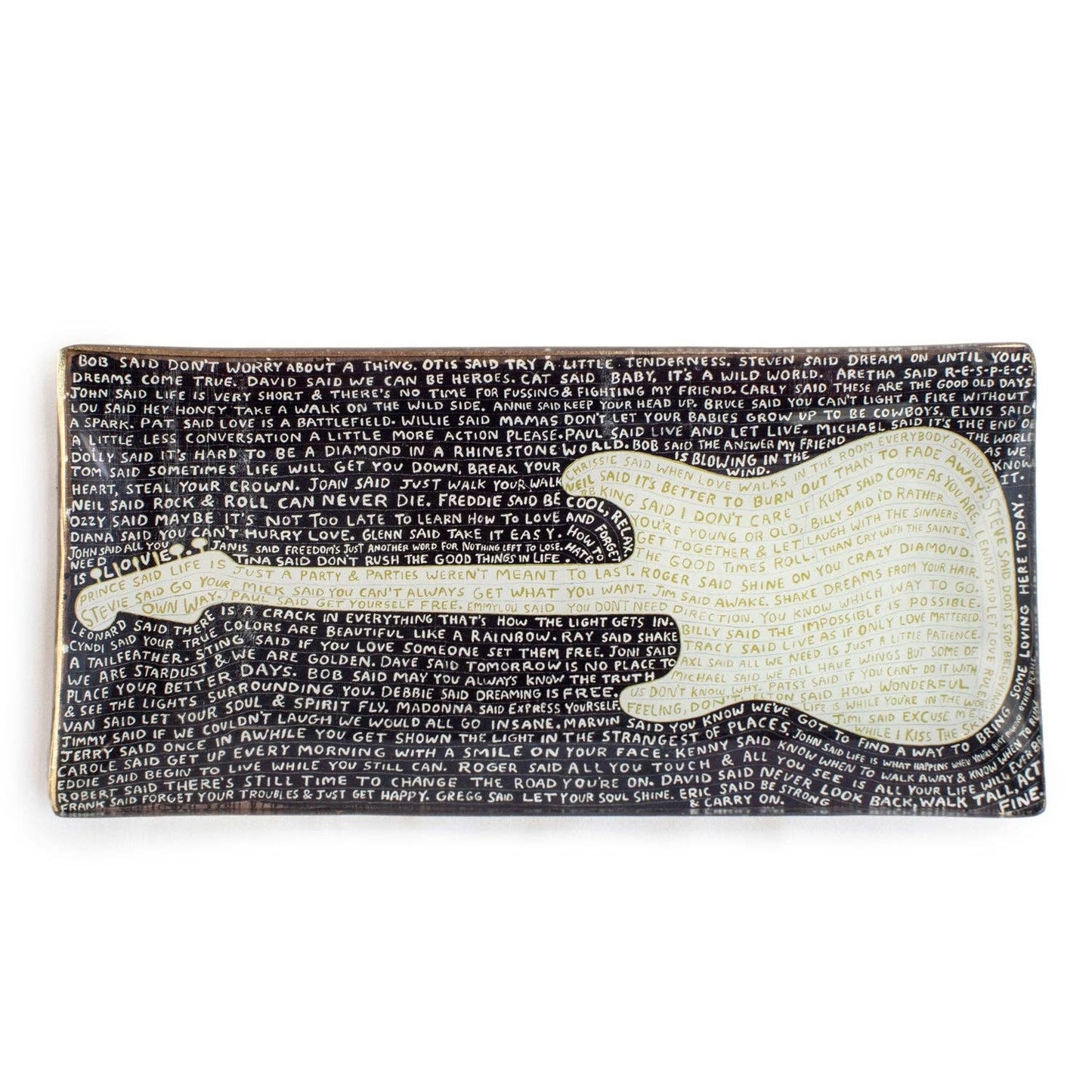 Legends Small Rectangle Decoupage Plate 8.5" x 4"