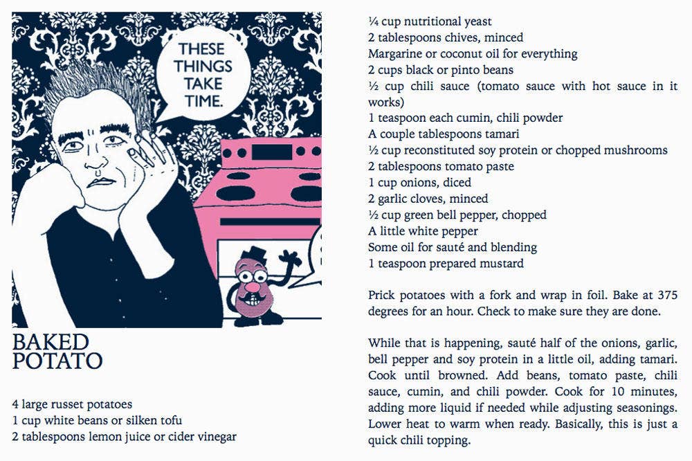 Defensive Eating With Morrissey: Vegan Recipes