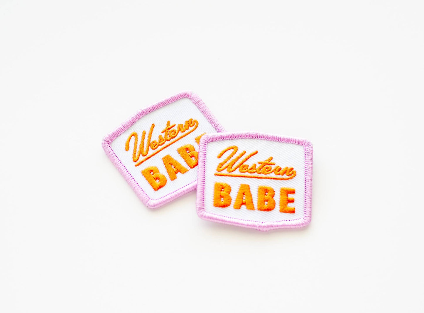 Western Babe Embroidered Iron on Patch: No