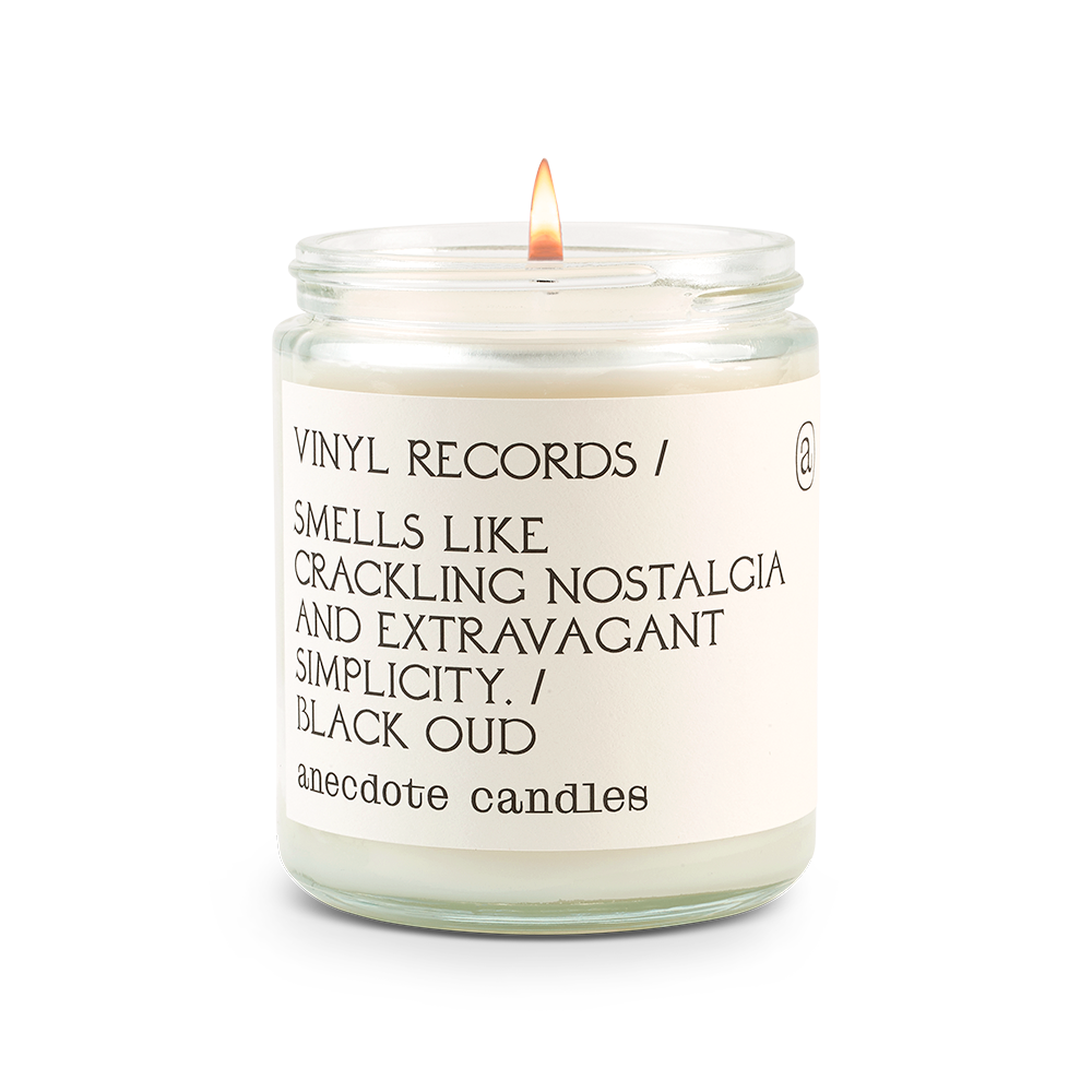 Vinyl Records (Black Oud) Candle: 3.4 oz Travel Tin