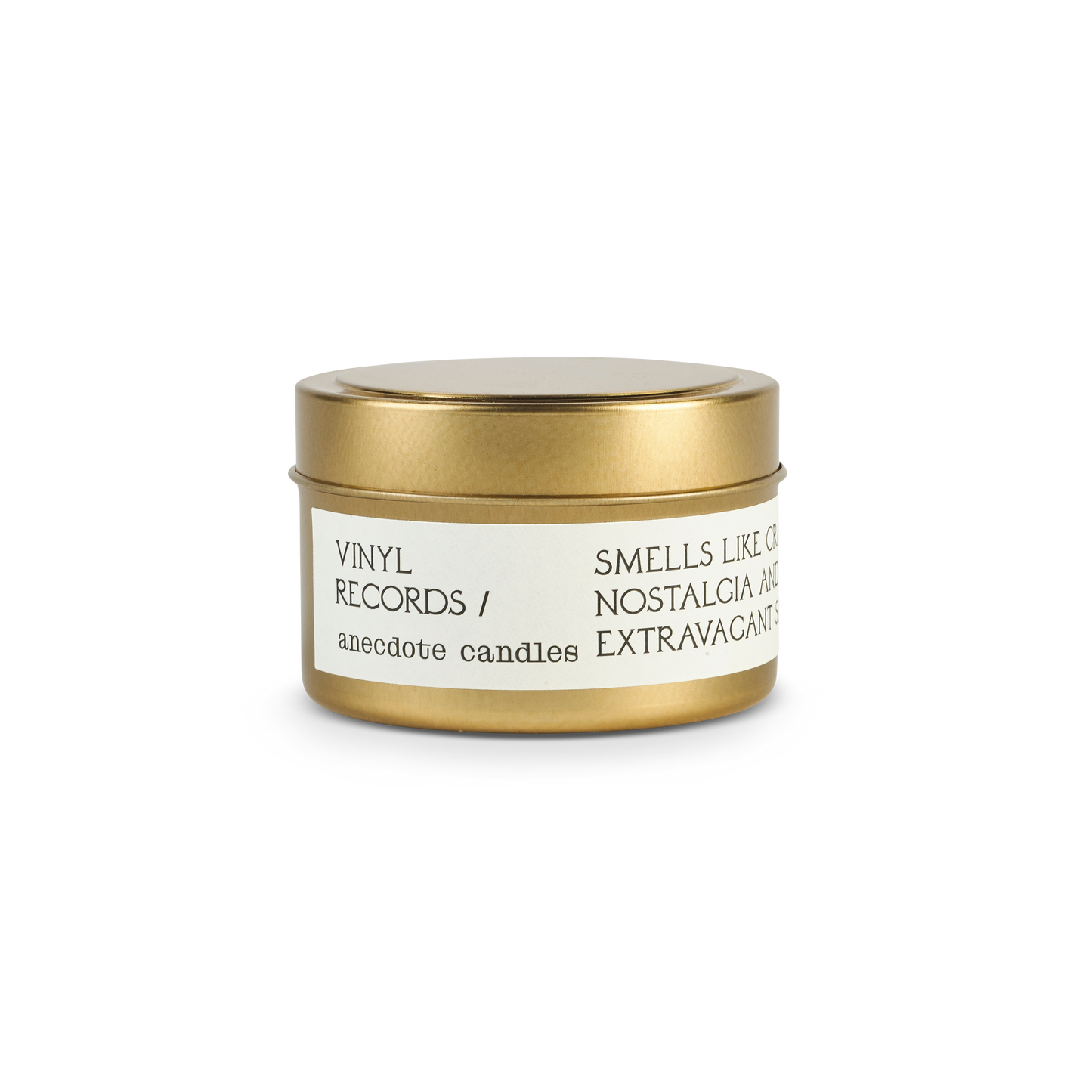 Vinyl Records (Black Oud) Candle: 3.4 oz Travel Tin