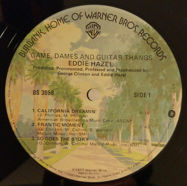 Eddie Hazel : Game, Dames And Guitar Thangs (LP, Album,  Ja)