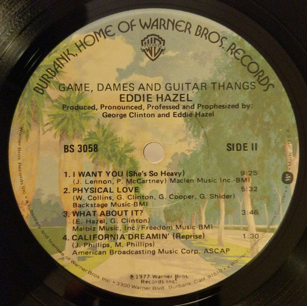 Eddie Hazel : Game, Dames And Guitar Thangs (LP, Album,  Ja)