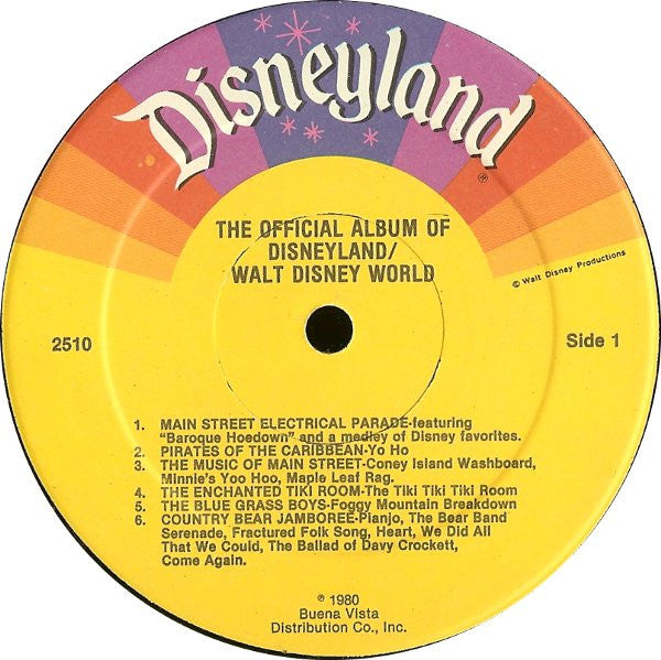 Various : The Official Album Of Disneyland/Walt Disney World (LP, Album, Kee)