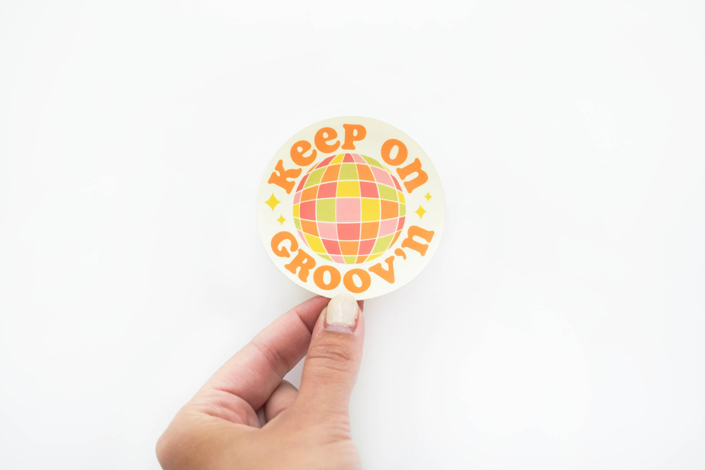Keep on groov'n vinyl sticker