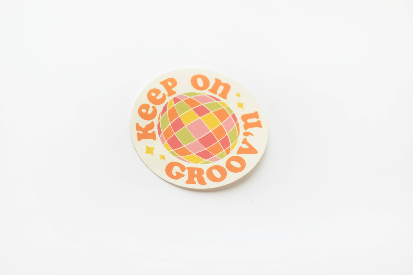 Keep on groov'n vinyl sticker