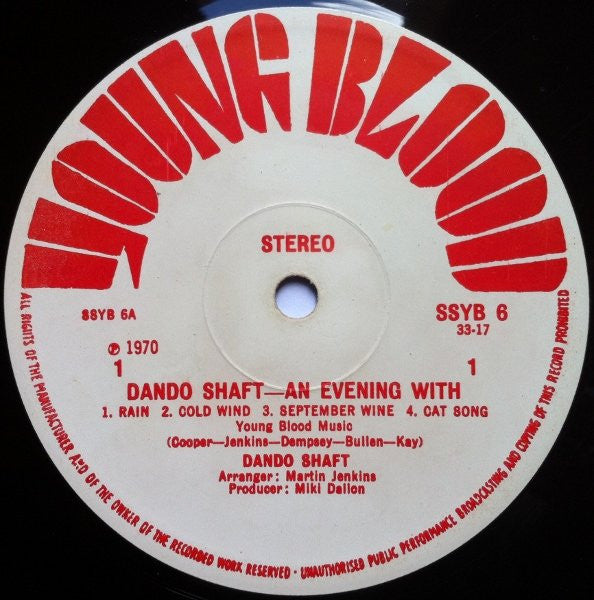 Dando Shaft : An Evening With Dando Shaft (LP, Album)