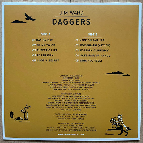 Jim Ward : Daggers (LP, Album, RP, Red)