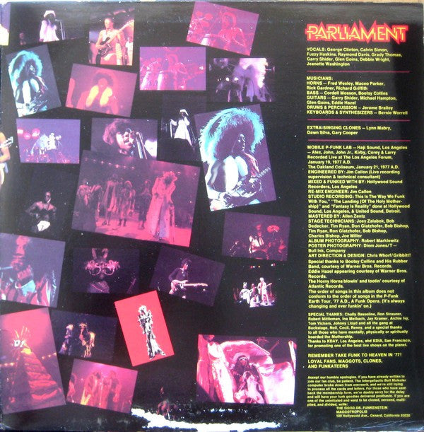 Parliament : Live (P.Funk Earth Tour) (2xLP, Album, San)