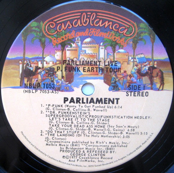 Parliament : Live (P.Funk Earth Tour) (2xLP, Album, San)