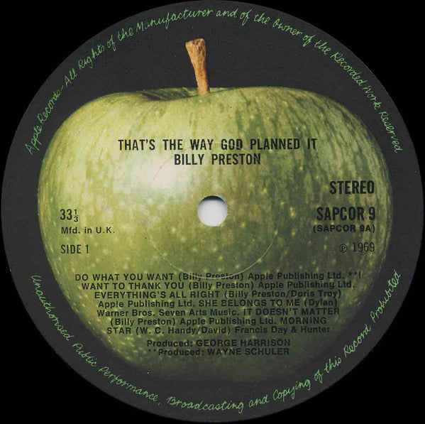 Billy Preston : That's The Way God Planned It (LP, Album)