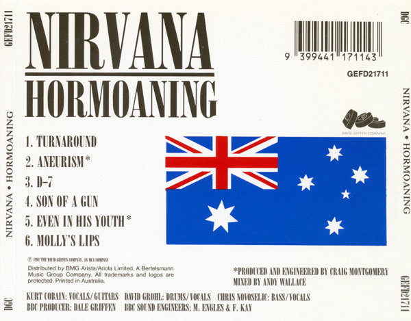 Nirvana : Hormoaning (Exclusive Australian '92 Tour EP) (CD, EP, Sil)