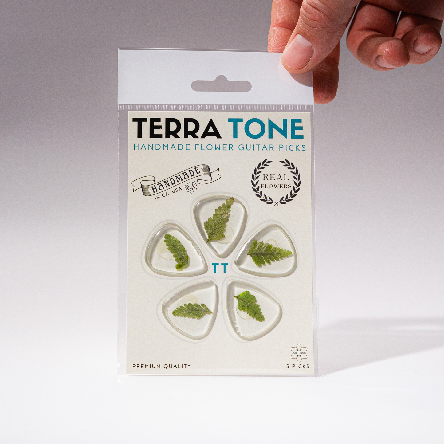 Flower Guitar Picks - Fern | Novelty Gift for Music Lover