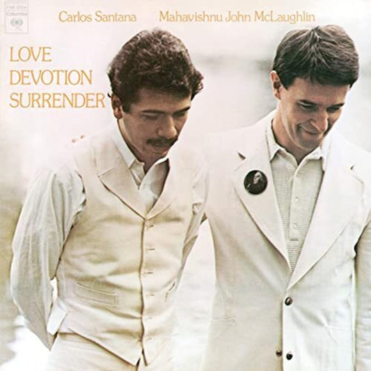 the album cover for Carlos Santana / Mclaughlin,Mahavishnu John - Love Devotion Surrender