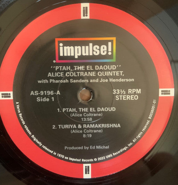 Alice Coltrane Featuring Pharoah Sanders And Joe Henderson : Ptah, The El Daoud (LP, Album, RE, RM, 180)