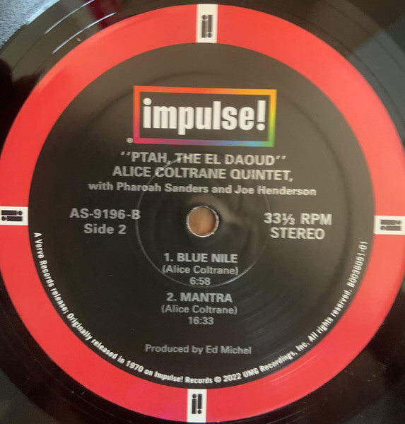 Alice Coltrane Featuring Pharoah Sanders And Joe Henderson : Ptah, The El Daoud (LP, Album, RE, RM, 180)