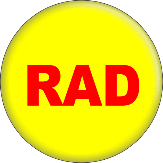 Pin-on Button - 1 Inch - "Rad"