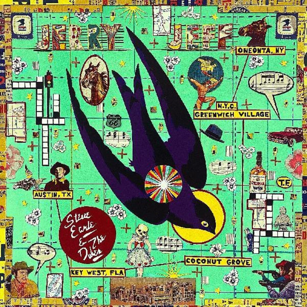 the album cover for Steve Earle & The Dukes - JERRY JEFF [Indie Exclusive Limited Edition Clear LP]
