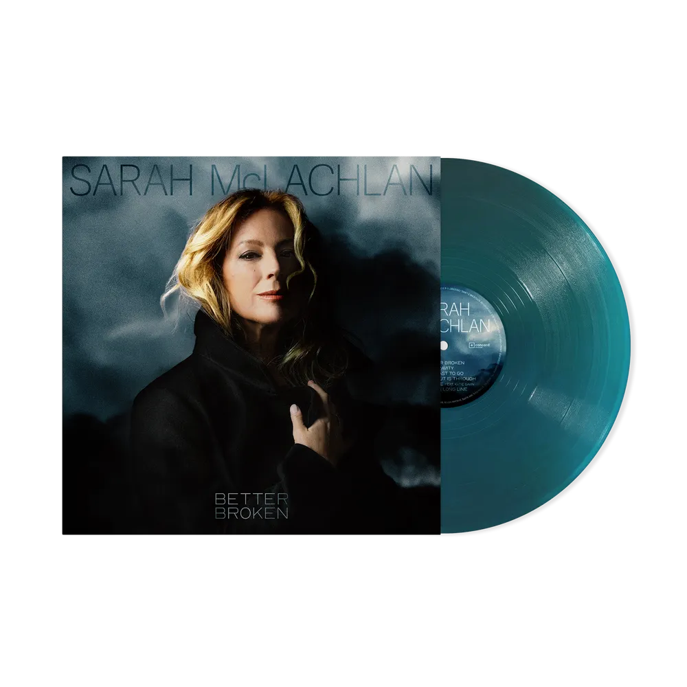 the album cover for Sarah McLachlan - Better Broken [Indie Exclusive Translucent Sea Blue LP]