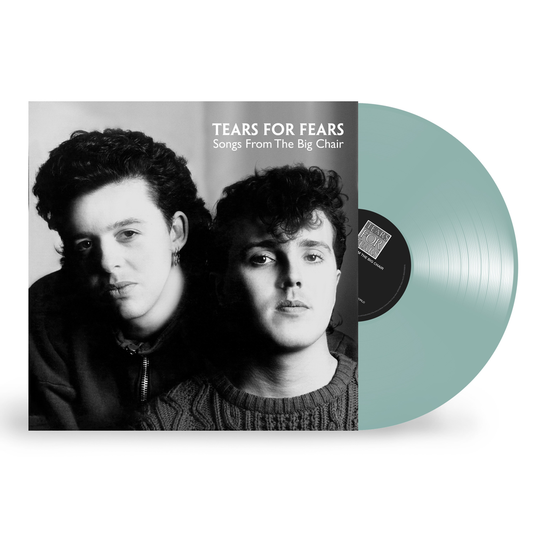 the album cover for Tears For Fears - Songs From The Big Chair [Indie Exclusive Coke Bottle Clear LP]