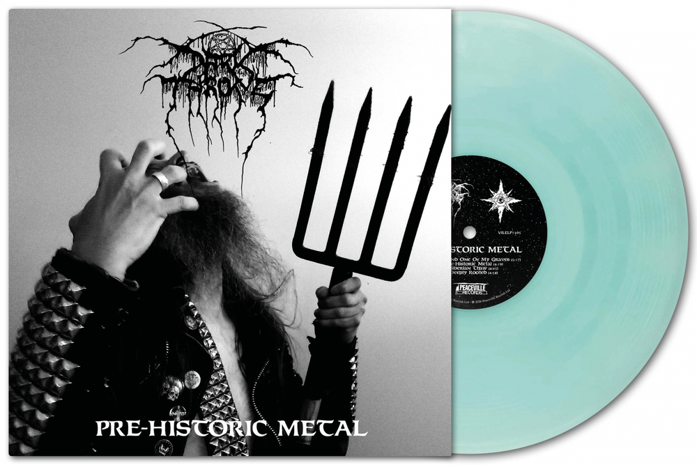 the album cover for Darkthrone - Pre-Historic Metal [Indie Exclusive Coke Bottle Green]