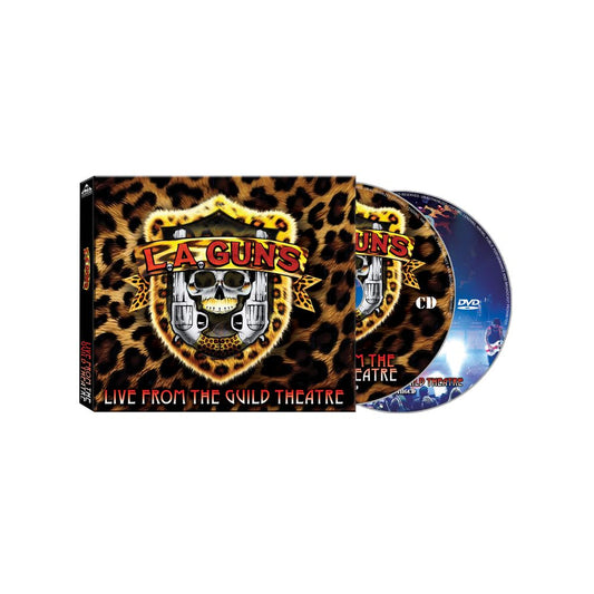 the album cover for L.A. Guns - Live From The Guild Theatre