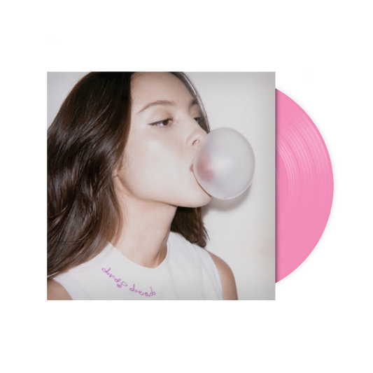 the album cover for Olivia Rodrigo - drop dead [chewing gum pink]