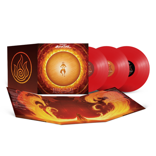 the album cover for Jeremy Zuckerman - Avatar: The Last Airbender - Book 3: Fire (Music from the Animated Series) [Red]