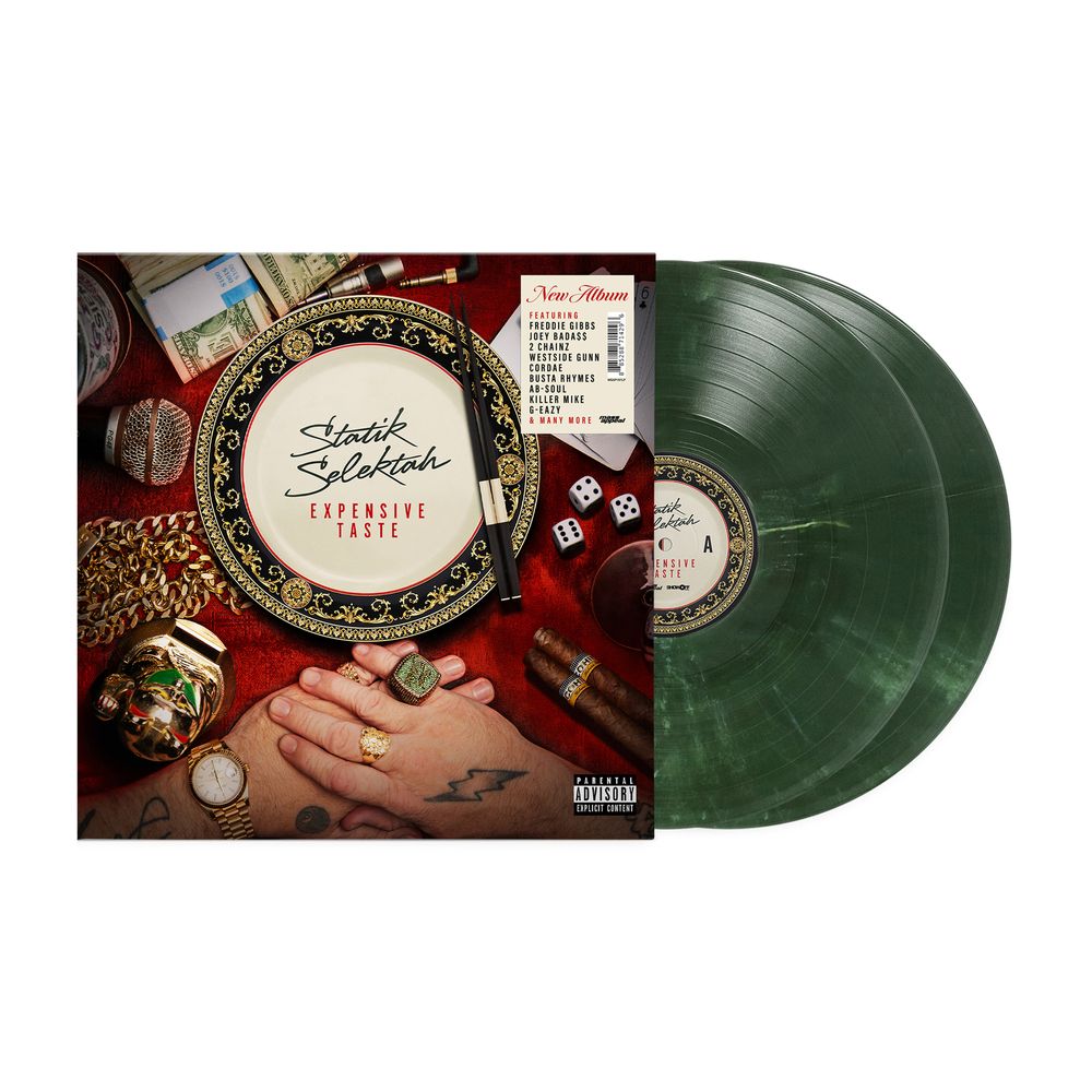 the album cover for Statik Selektah - Expensive Taste [Emerald Luxe 2LP]