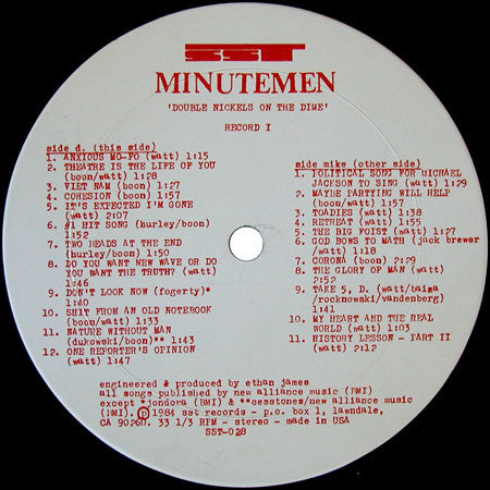 Minutemen : Double Nickels On The Dime (2xLP, Album)