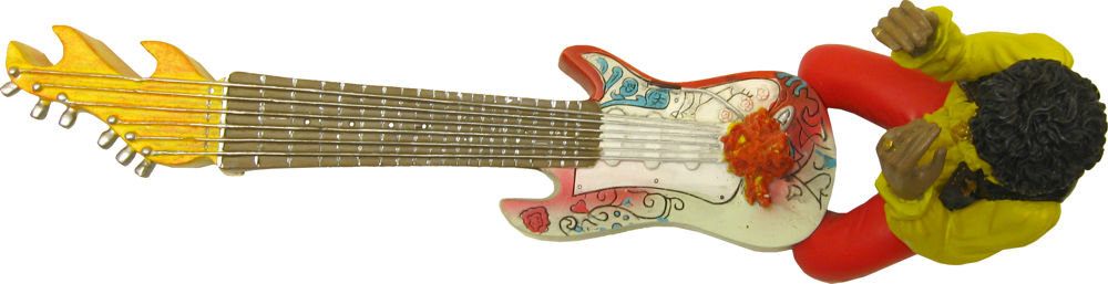 Incense Burner - Hendrix, Jimi - Flaming Guitar Statuary Incense Burner - Hendrix, Jimi - Flaming Guitar Statuary