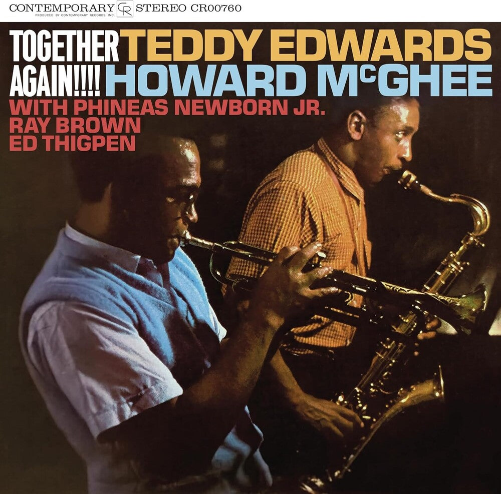 the album cover for Teddy Edwards & Howard McGhee - Together Again!!!! [Contemporary Records Acoustic Sounds Series LP]