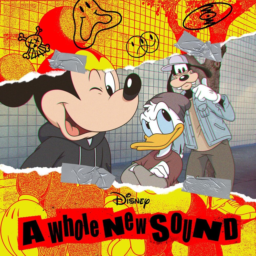 the album cover for Whole New Sound / Various (Blk) (Cvnl) (Spla) - Whole New Sound / Various [clear and black splatter colored vinyl LP]