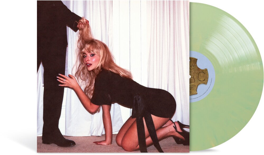 the album cover for Sabrina Carpenter - Man's Best Friend [Indie Exclusive Sea Foam LP]